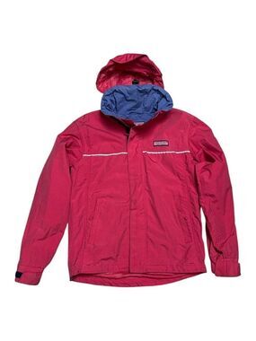 VINEYARD VINES Water Resistant Pink Designer Windbreaker Jacket w Hood Womens XS